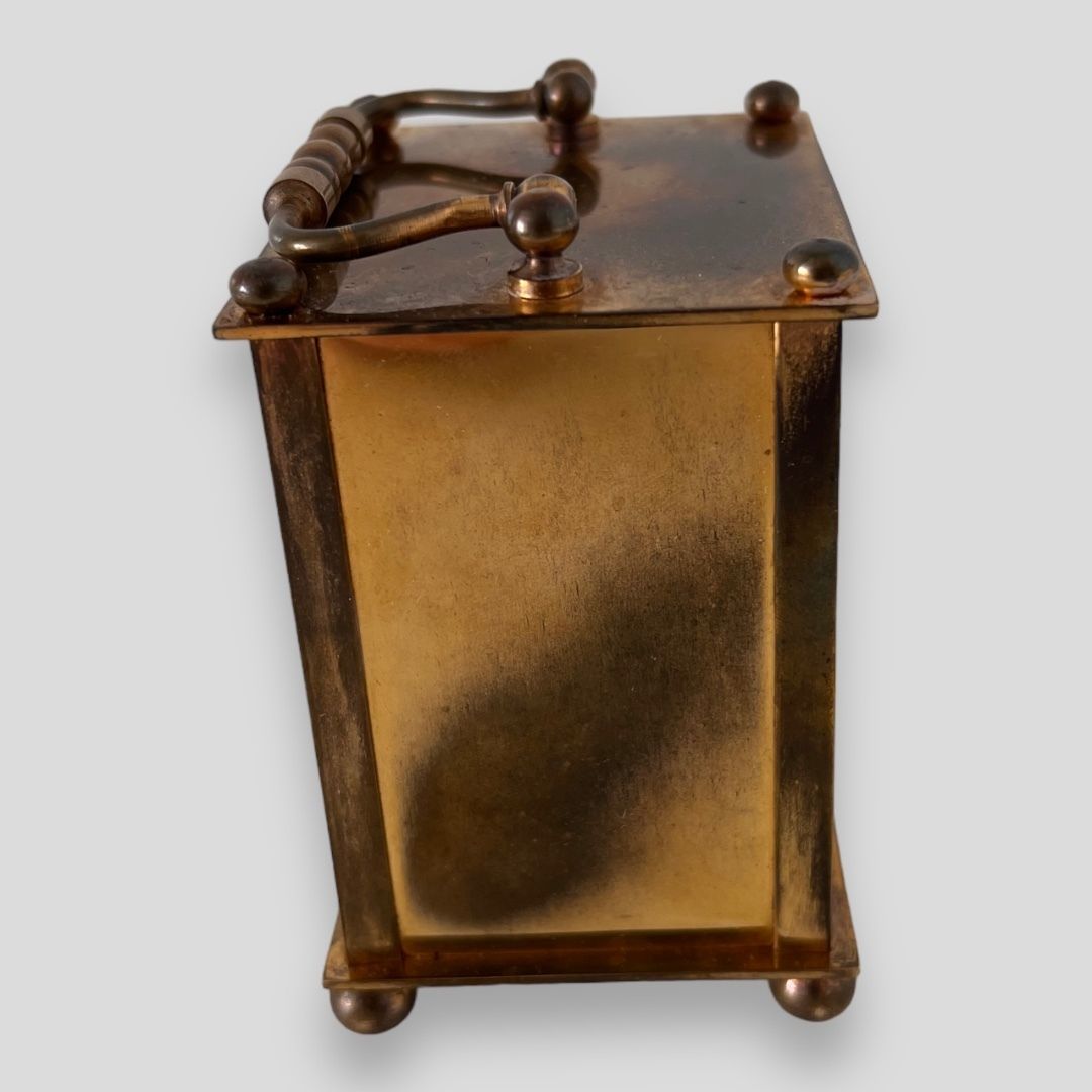 A Late C19th French Brass Carriage Clock, With Original Leather Travel Case photo buy