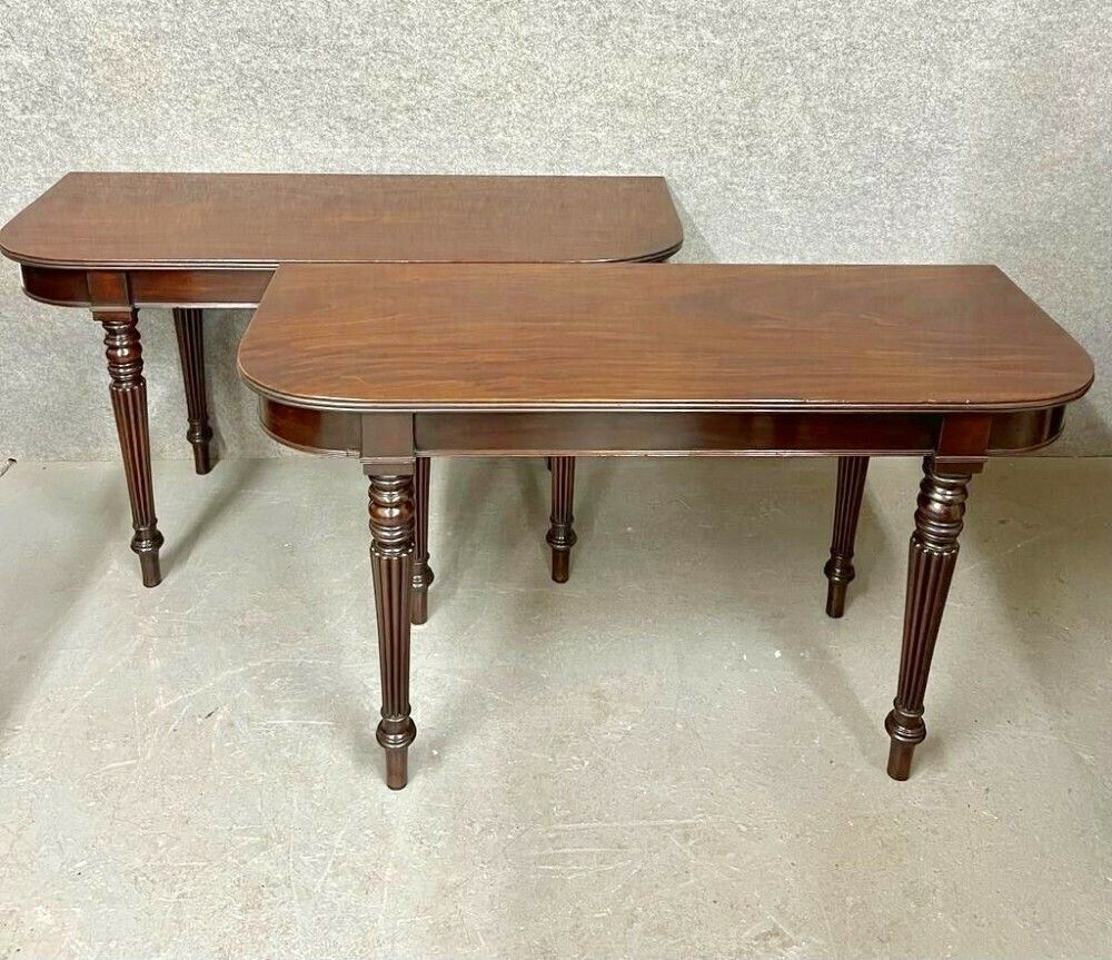 Good Quality Pair Of George IV Mahogany Console Tables