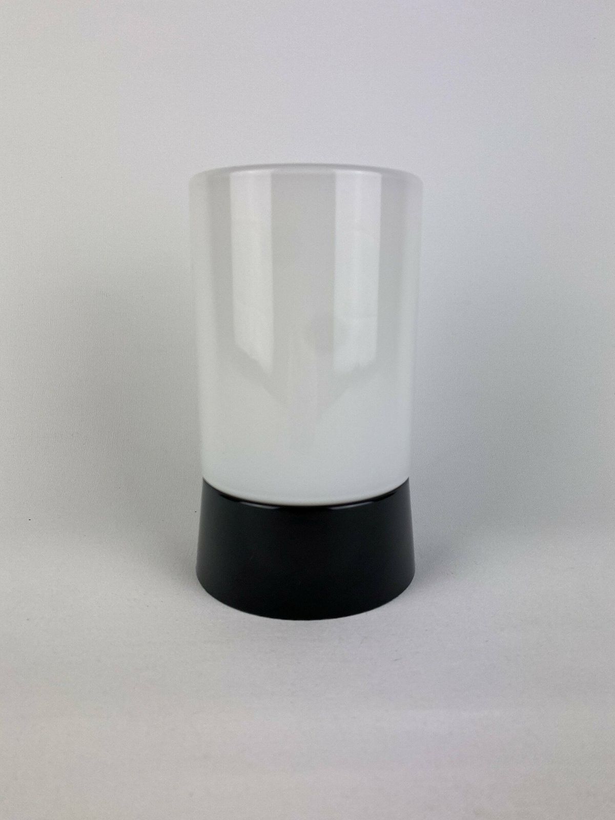White Cilinder Shaped Art Deco Raak Ceiling Light With Black Fixture