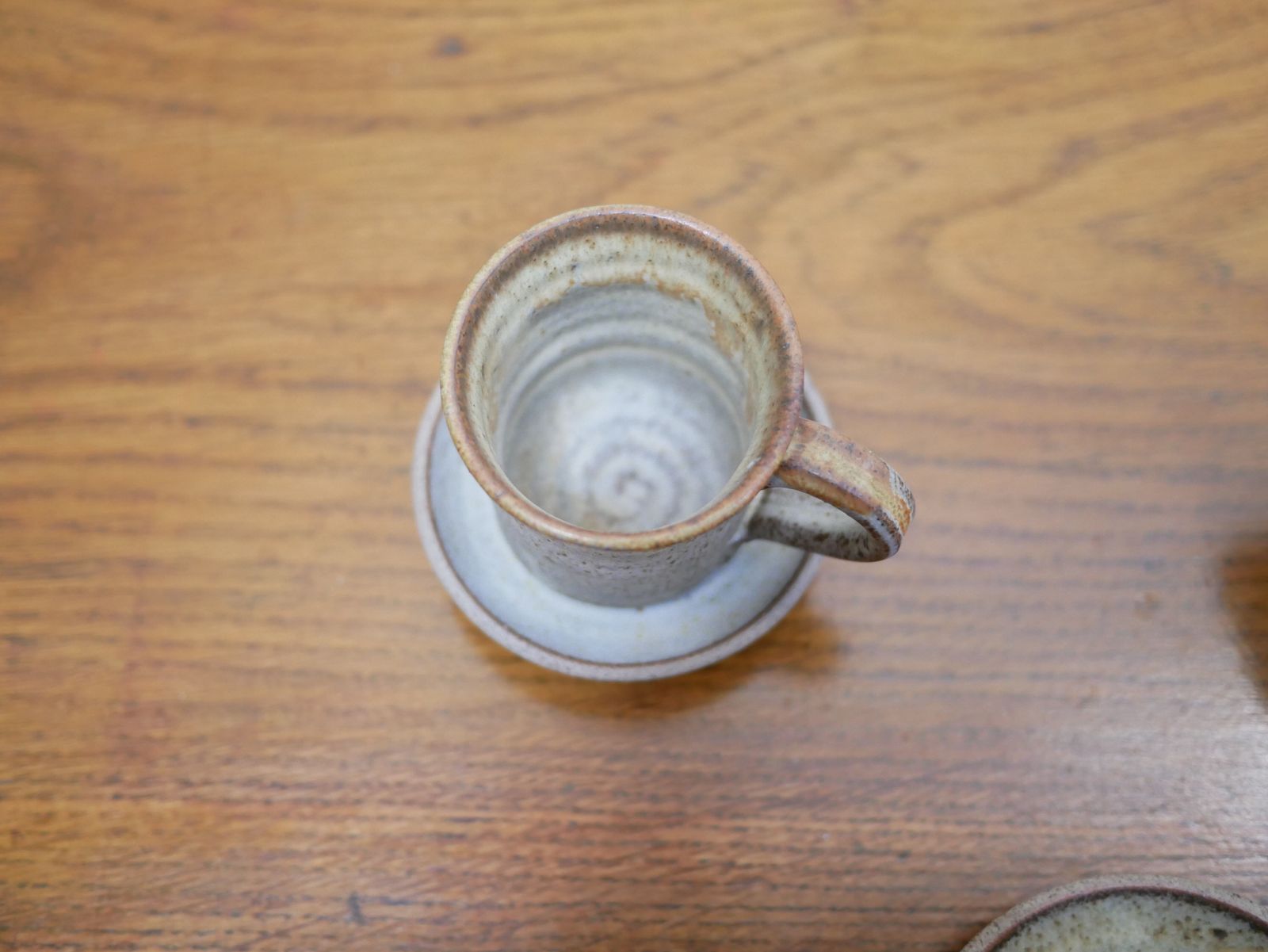 Series Of 4 Cups And A Vintage Sandstone Milk Jug photo vintage