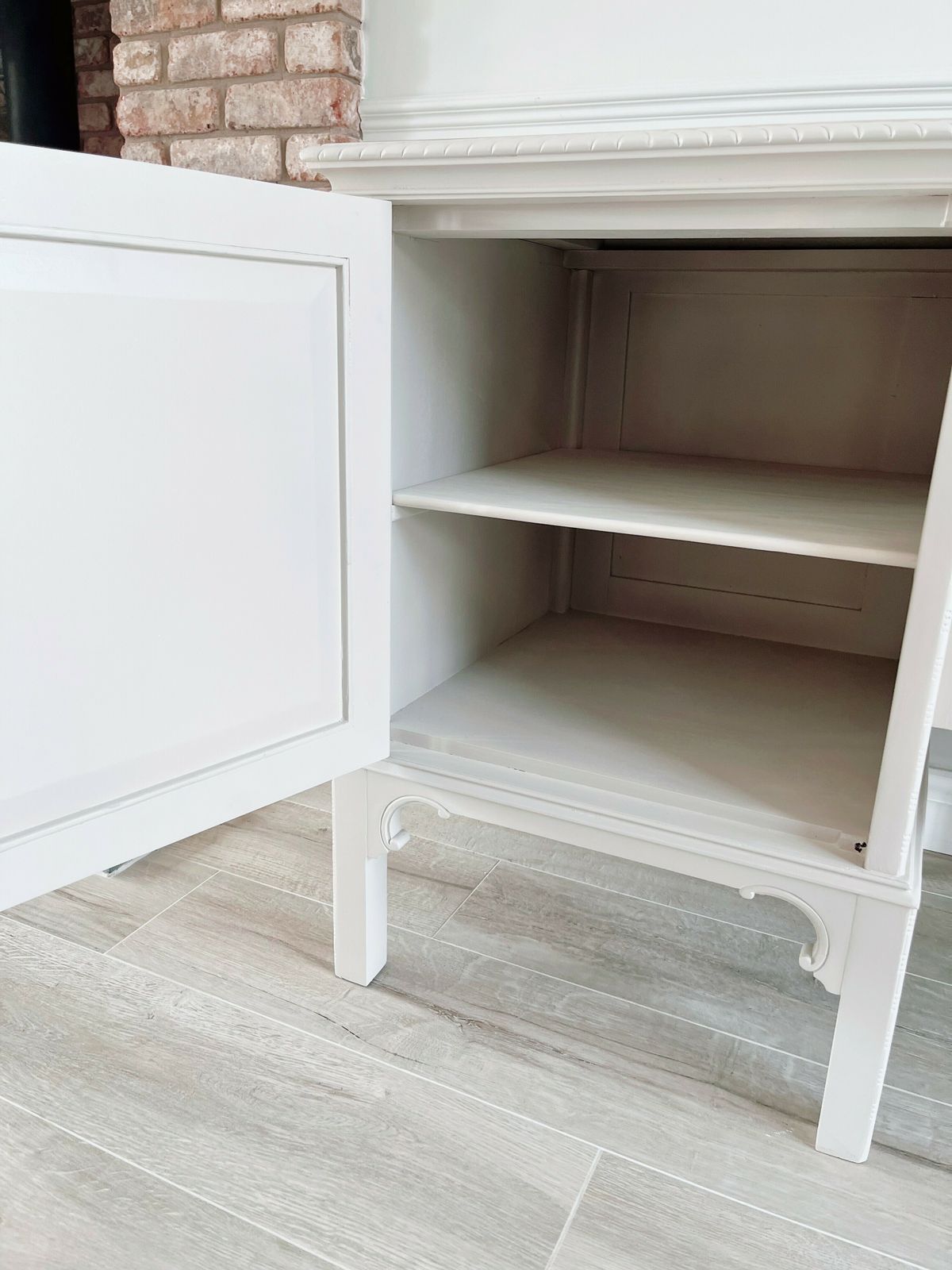 Large Professionally Painted Antique Sideboard. Farrow & Ball Elephants Breath photo furniture