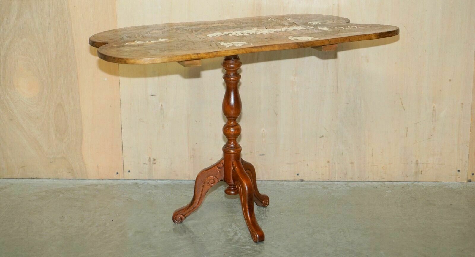Large Antique Japanese Shibayama Inlaid Elephant Trainers Rosewood Coffee Table photo furniture
