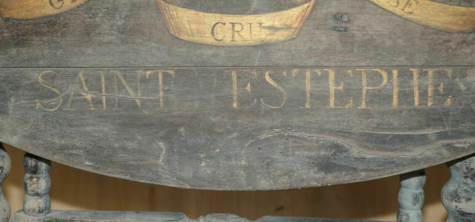 photo vinterior Antique 1820 French Vendange Champagne Wine Tasting Table Armorial Coat Of Arms