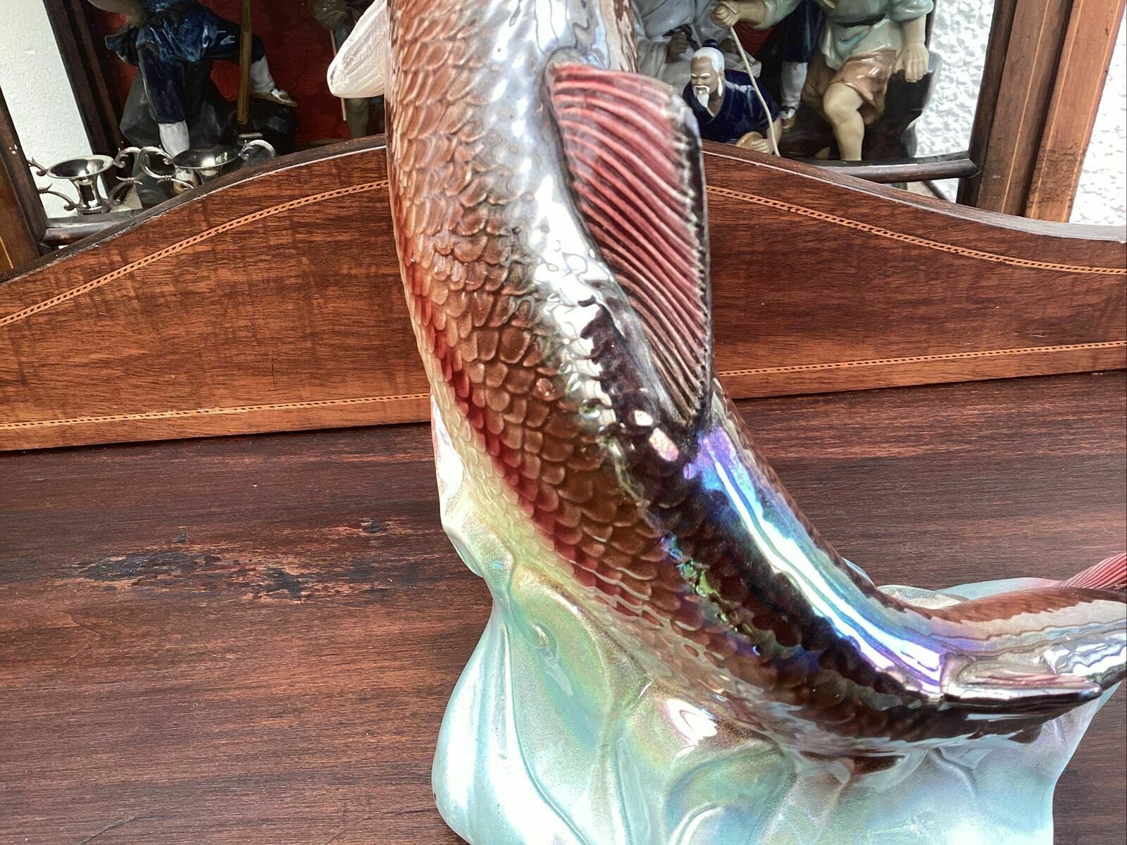 Art Huge Jema Of Holland Vintage Rainbow Lustre Trout. 343. photo