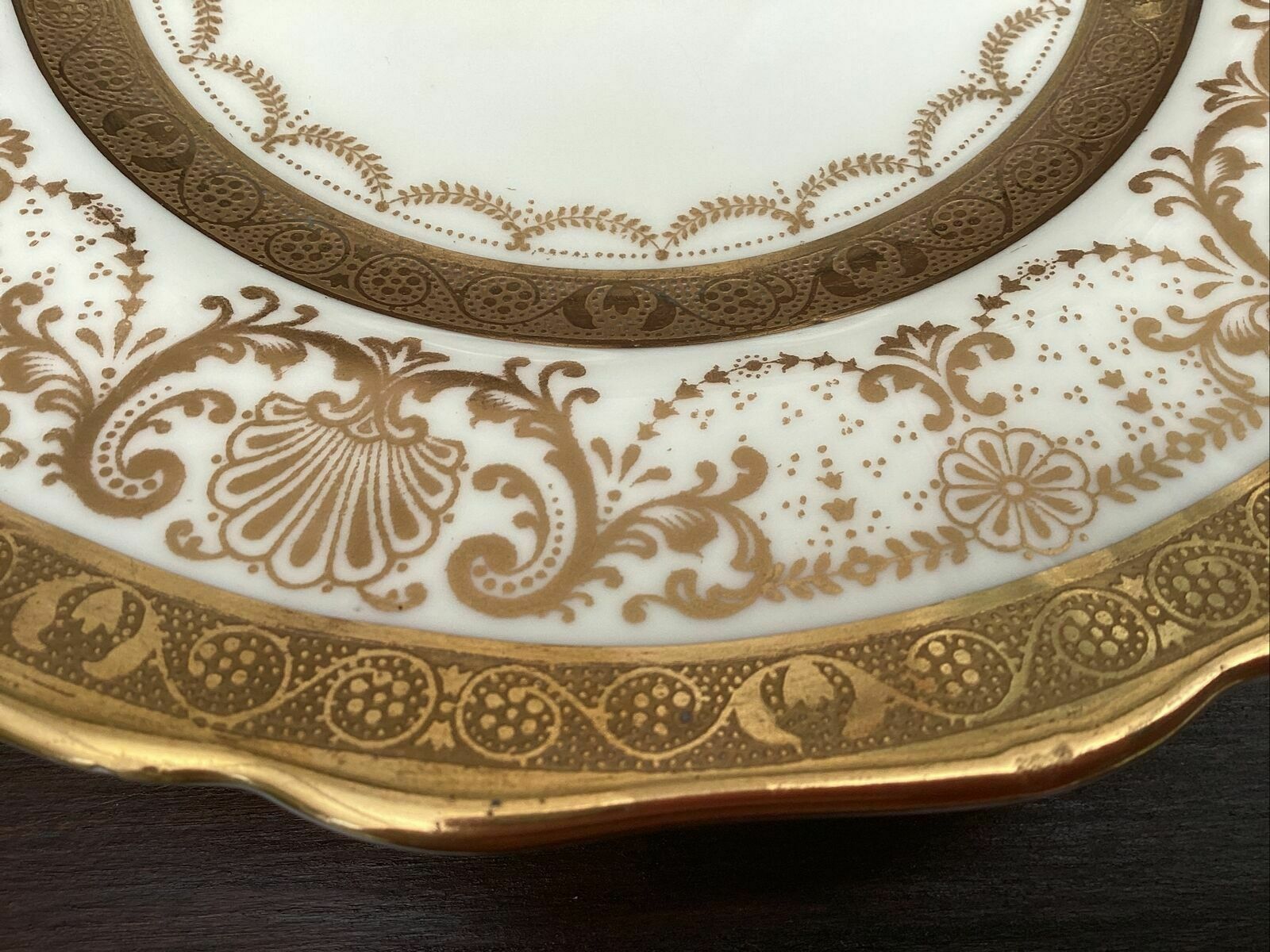 photo buy Beautiful And Rare Antique Cauldon Embossed Gilt Cabinet Tea Trio