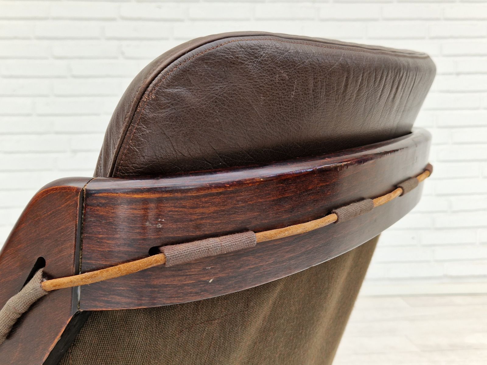 1970s, Brown Leather Pair Of Lounge Chair By Ake Fribytter For Nelo Sweden. photo vintage