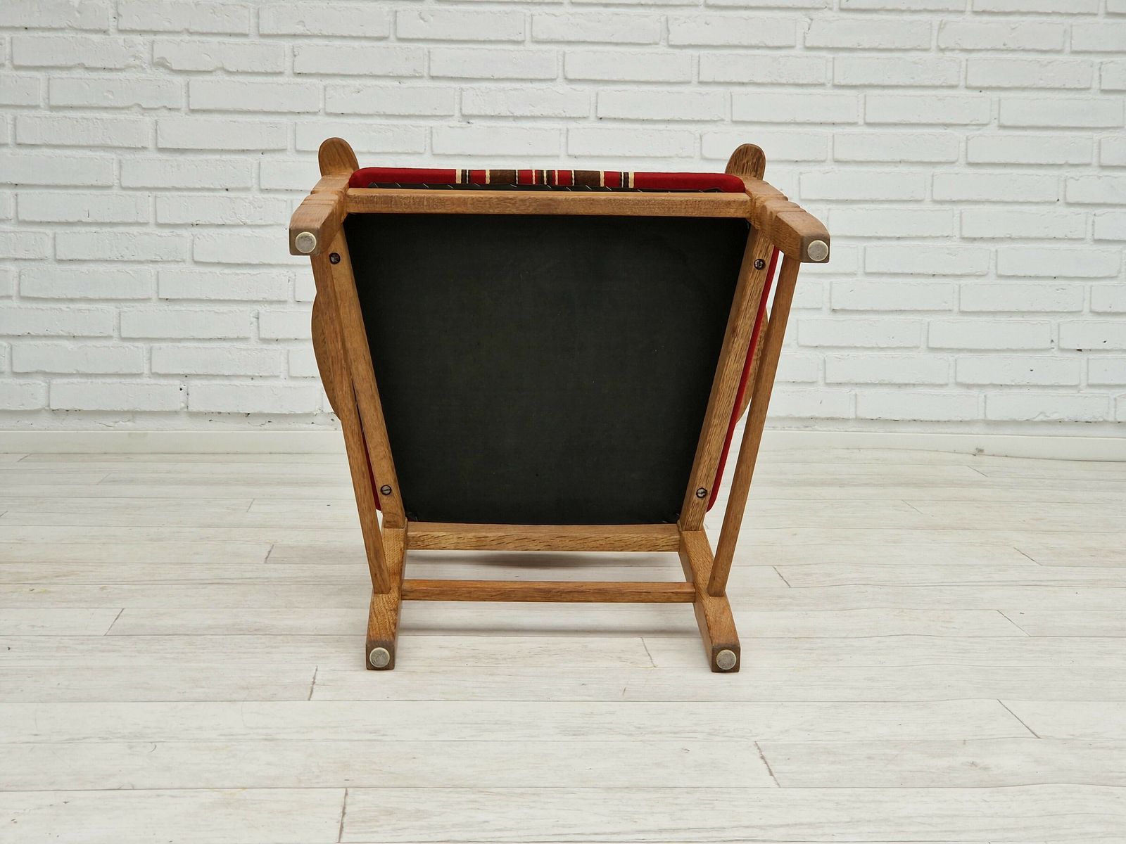 Furniture 1960s, Danish Design, Armchair, Oak Wood, Furniture Wool. photo