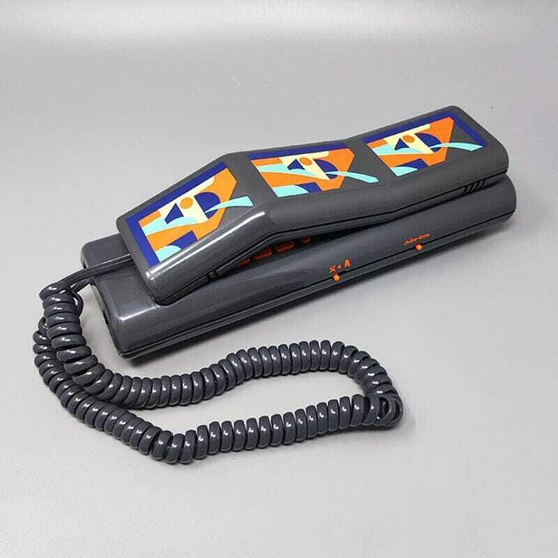 1980s Gorgeous Swatch Twin Phone "Deco" With The Original Box. Memphis Style photo furniture