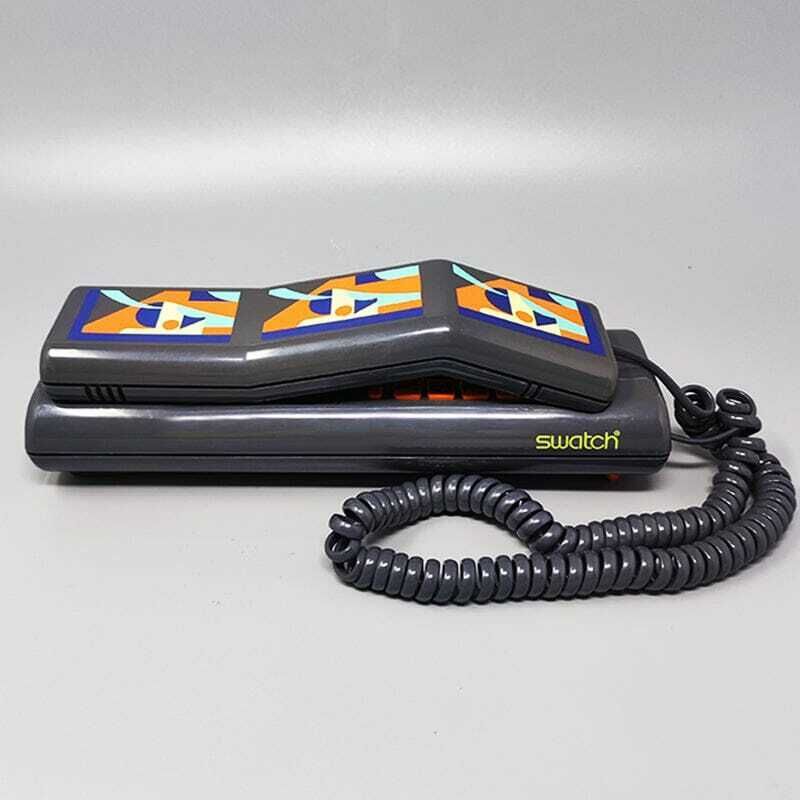 1980s Gorgeous Swatch Twin Phone "Deco" With The Original Box. Memphis Style photo Home Decor