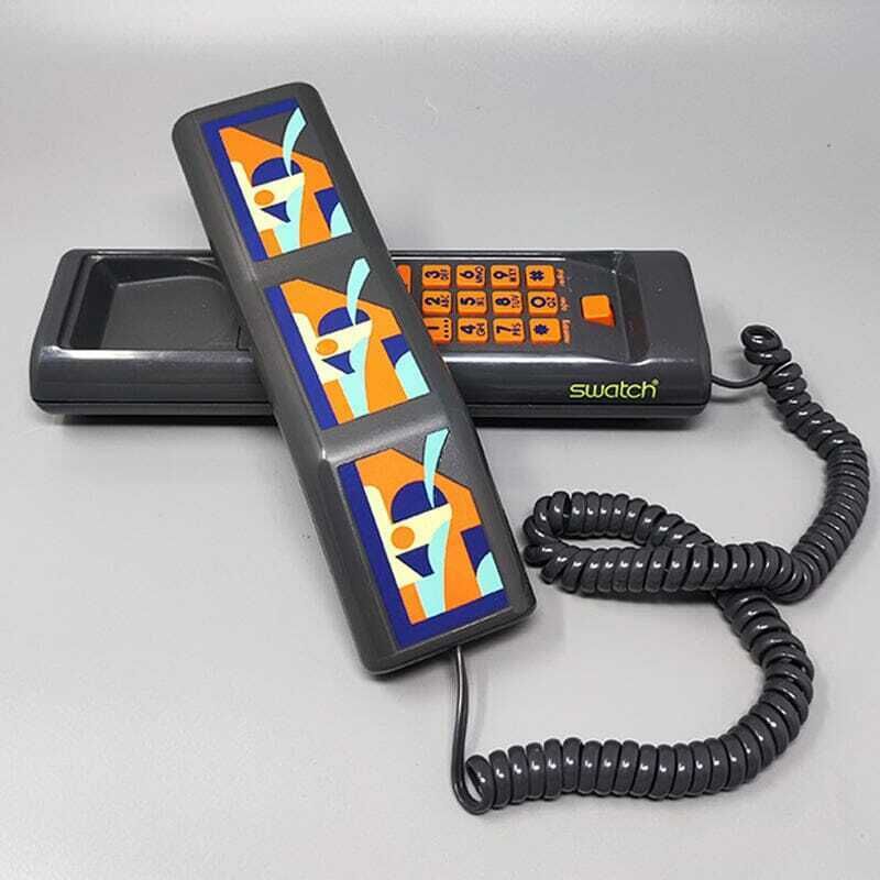 1980s Gorgeous Swatch Twin Phone "Deco" With The Original Box. Memphis Style photo buy