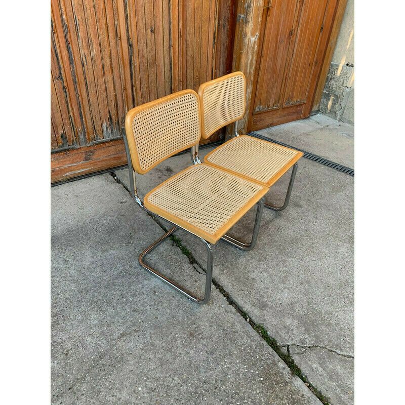 Pair Of Mid Century Cesca Chairs By Marcel Breuer photo furniture