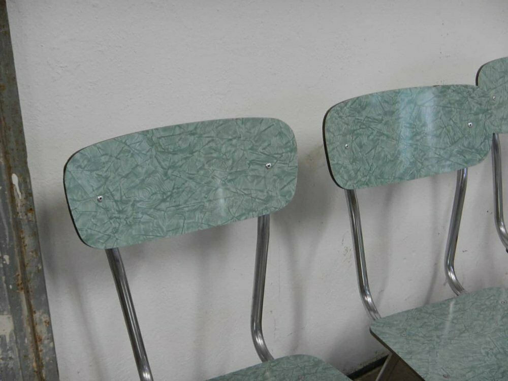 Furniture Speckled Green Formic Set, 1960s, Set Of 4 photo
