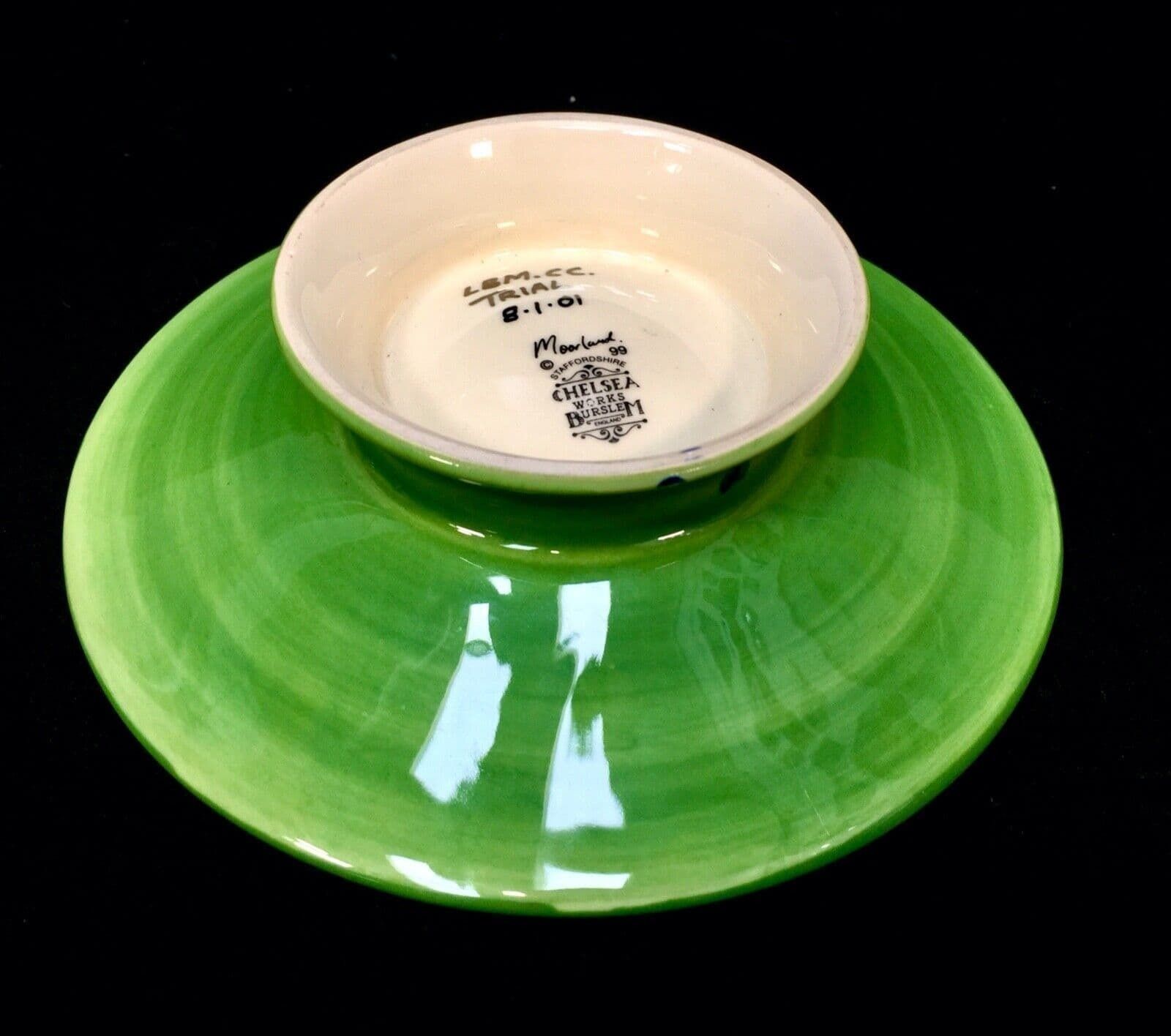 Lise B Moorcroft   Pottery Pin Dish Bowl Signed Lbm   Moorland Chelsea Works photo 119.0