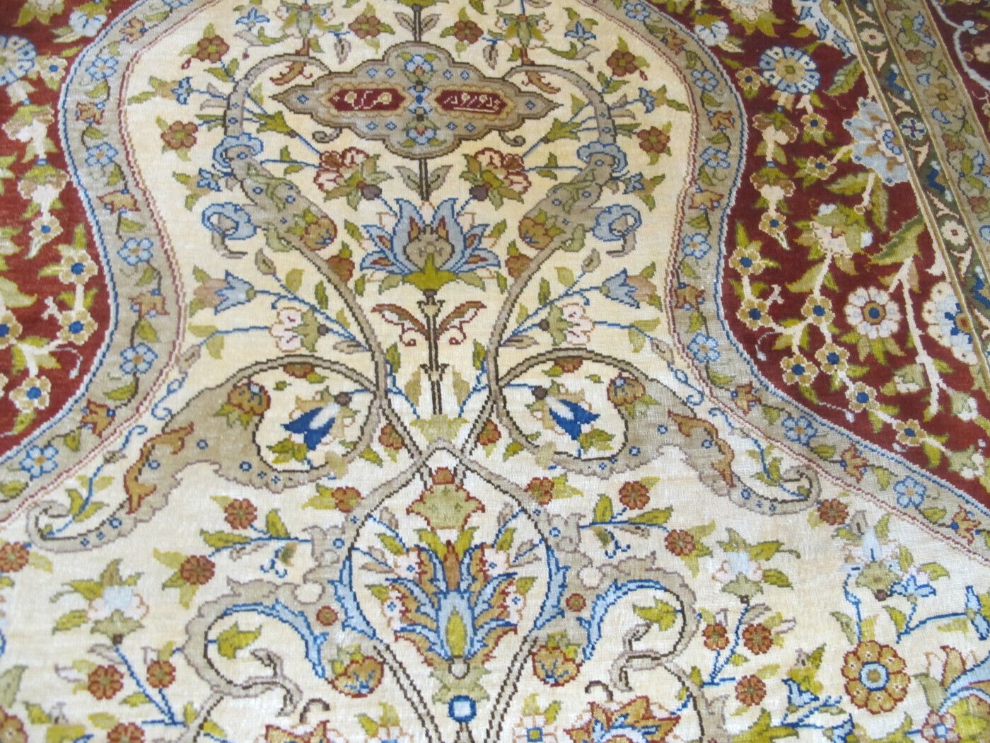 Very Fine Silk Hereke Rug, 1970s, 1.06m X 0.79m photo vinterior
