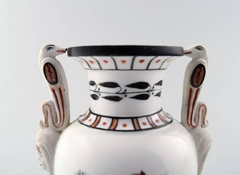 Rare Royal Copenhagen Vase, Egyptian Style, Historicism, 1860s 1870s photo for sale
