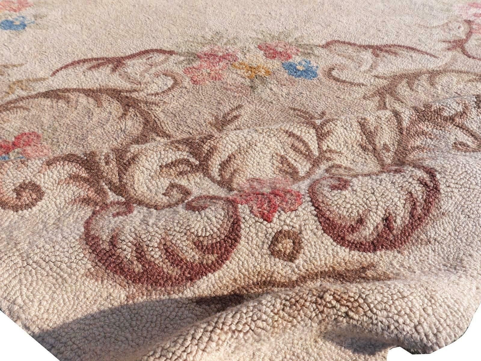 1920s Needlepoint European Rug Arts And Crafts Period/Savonnerie Design photo buy