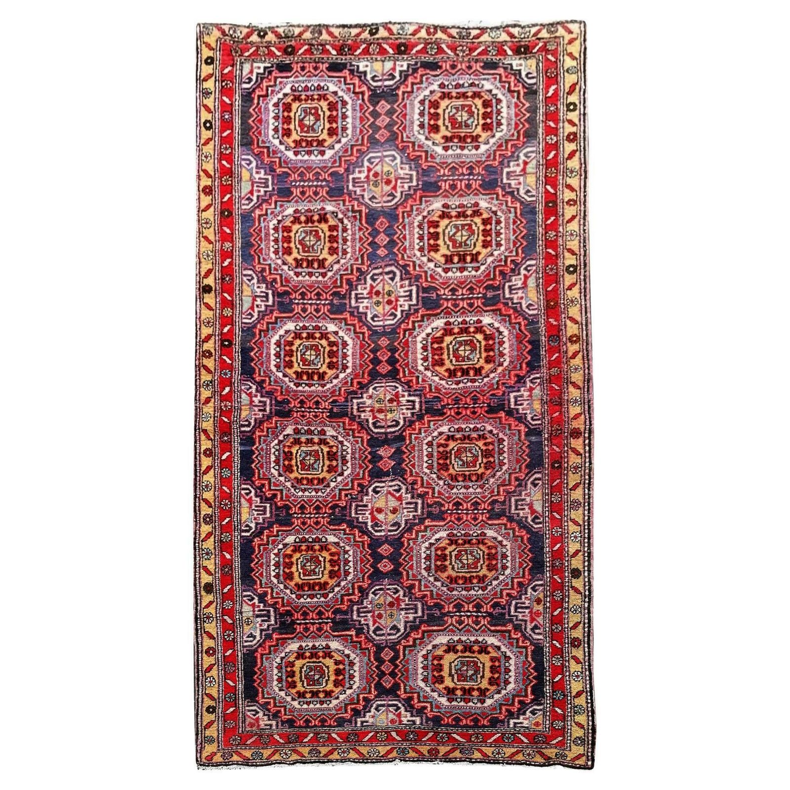 Loper Kaukasisch Tapijt Vintage Azeri Turkmeens Design Djoharian Collection