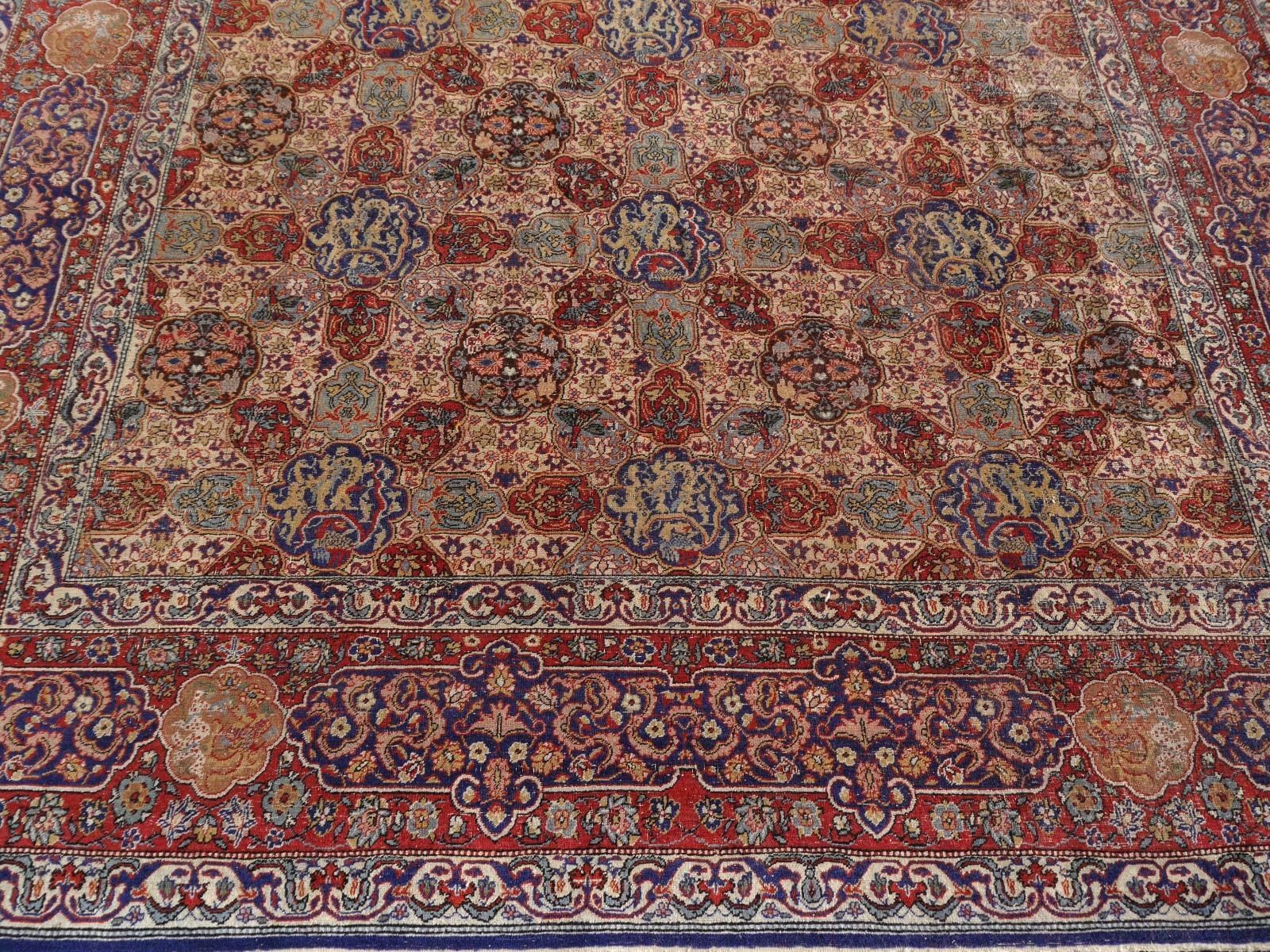 photo furniture Antique Dragon Rug Hand Knotted In Hereke Turkish Carpet