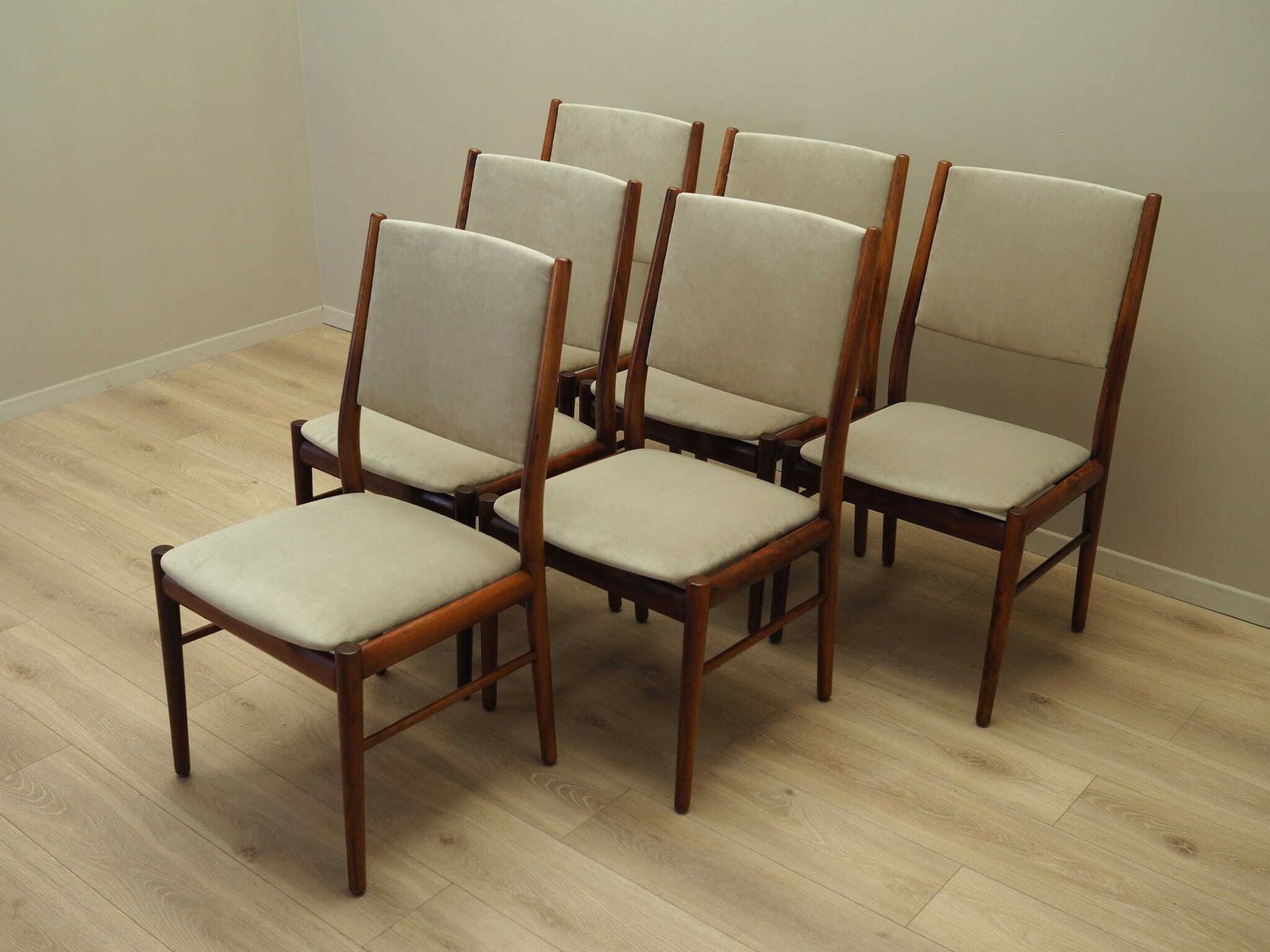 Set Of Six Mahogany Chairs, Danish Design, 1970s, Manufacturer: Skovby Møbelfabrik photo for sale