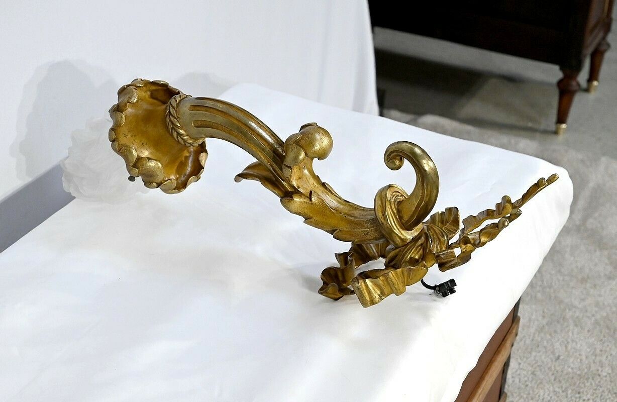 photo furniture Important Candlestick In Gilt Bronze, Louis XVI Style, Napoleon III Period   Mid 19th Century