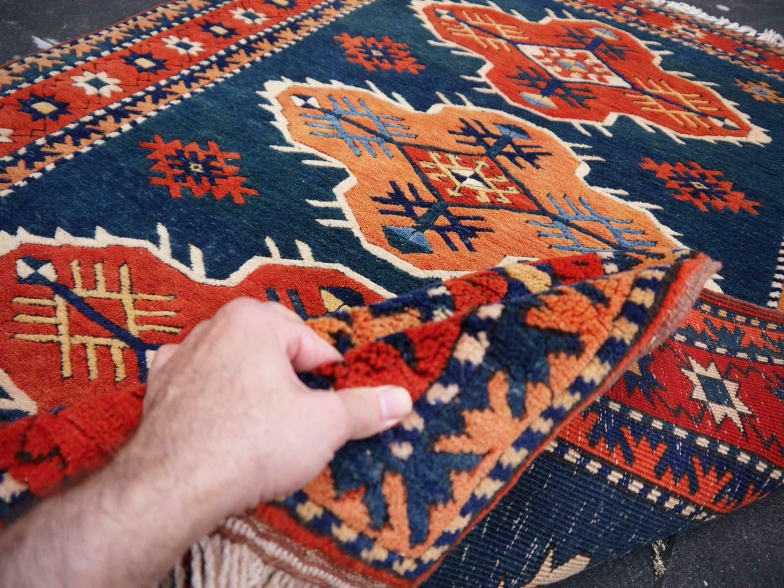 Turkish Azeri Rug Vintage With Caucasian And Heriz Design Djoharian Collection photo 2283.0