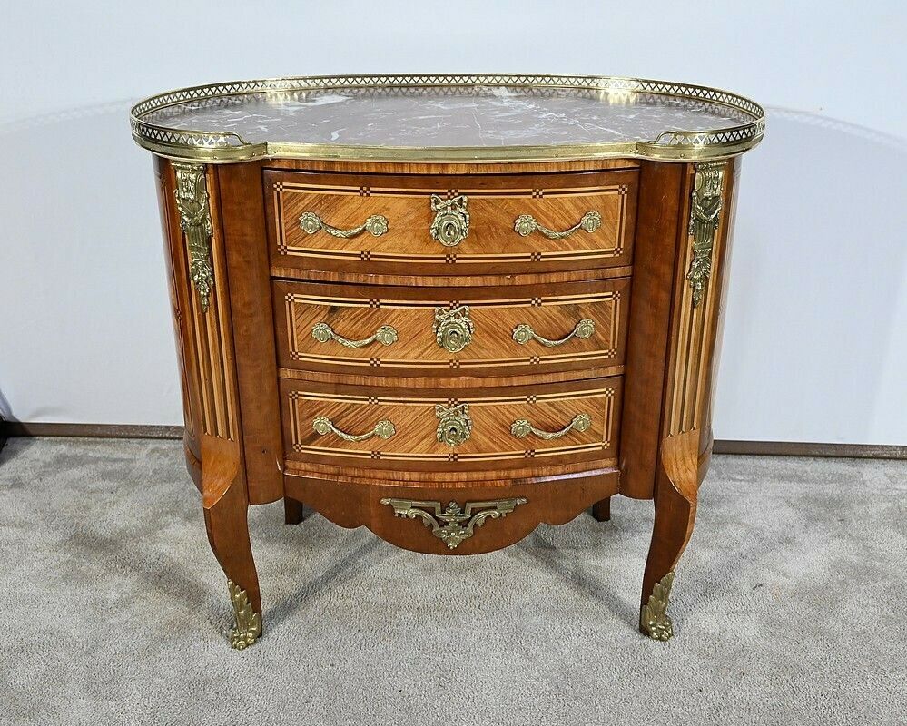 Chest Of Drawers In Precious Wood, Transition Louis XIV Louis XV Style – Late 19th Century