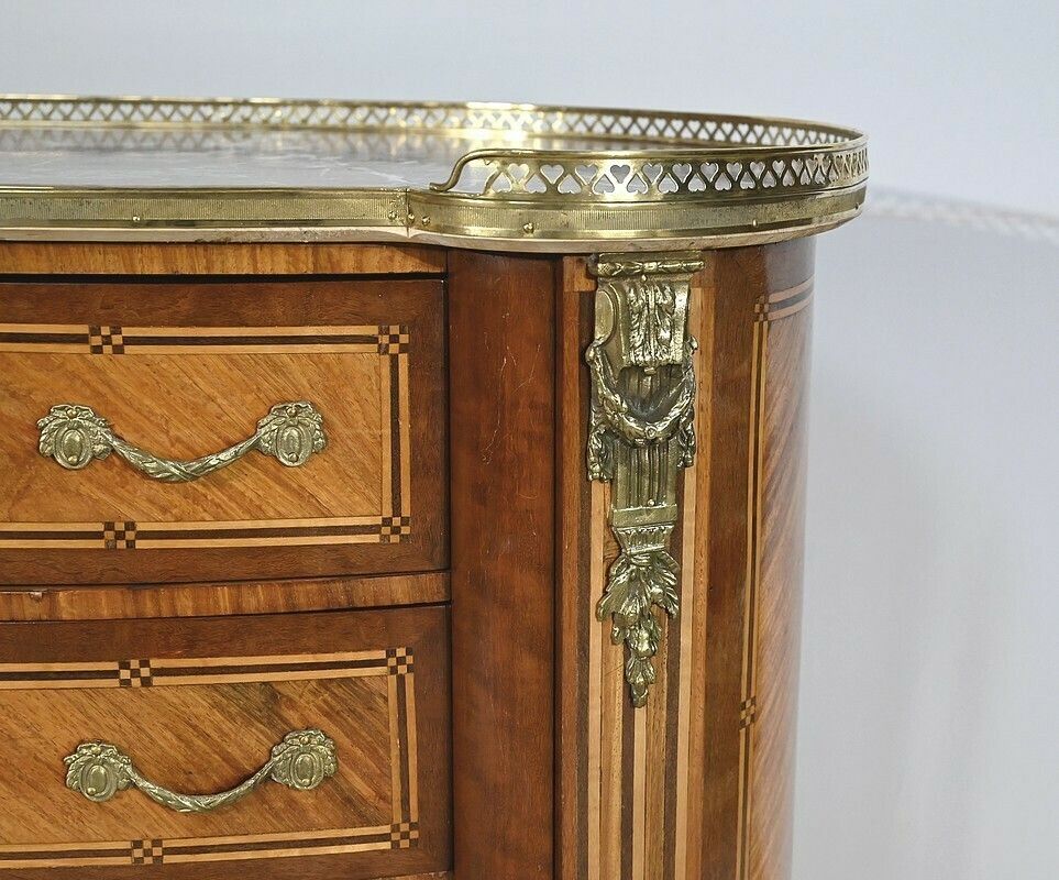 photo furniture Chest Of Drawers In Precious Wood, Transition Louis XIV Louis XV Style – Late 19th Century