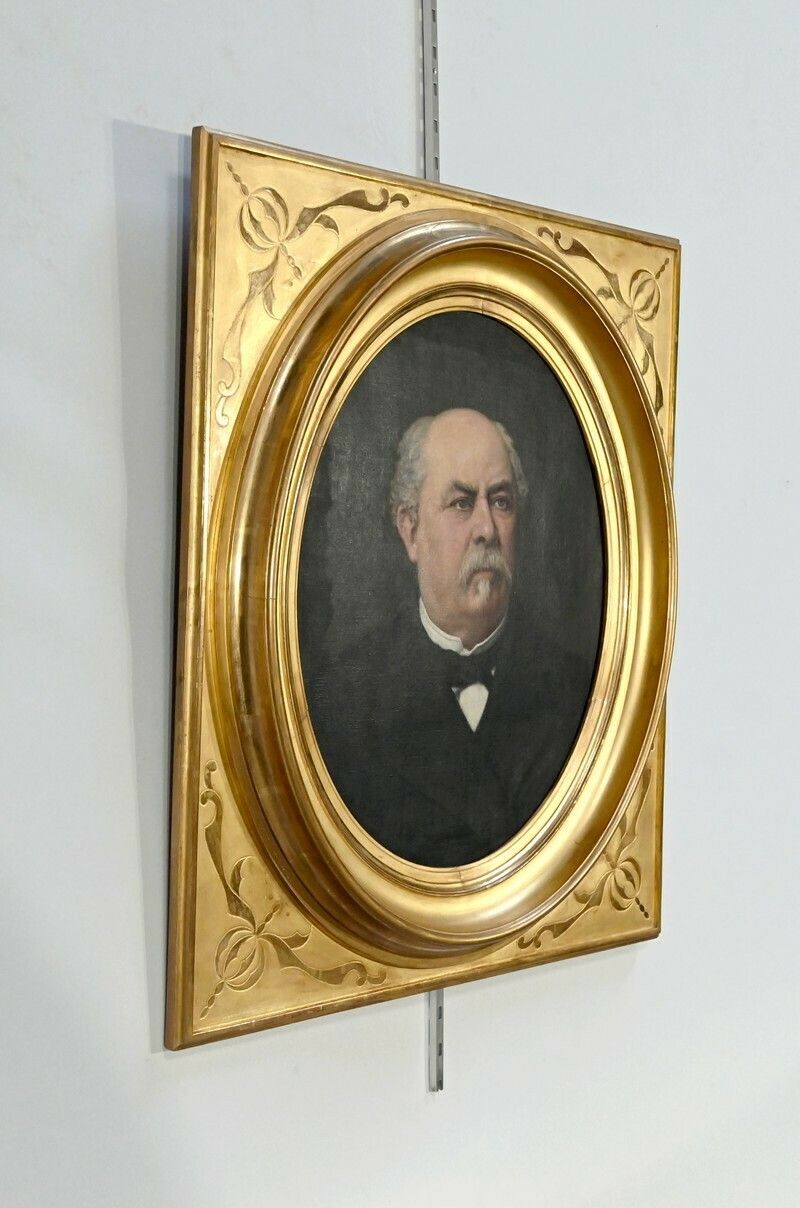 Oil On Canvas, Portrait Of Adolphe Nicolas, French School Of The 19th Century photo for sale