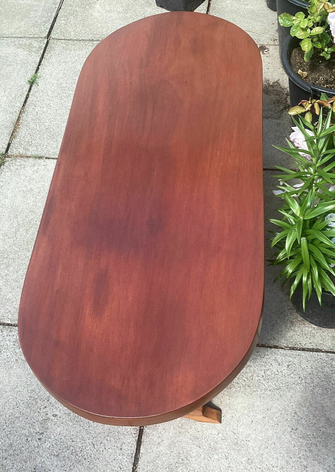 20th C. African Mahogany? Slab Table On Carved Elephant Supports Over Shelf. photo buy