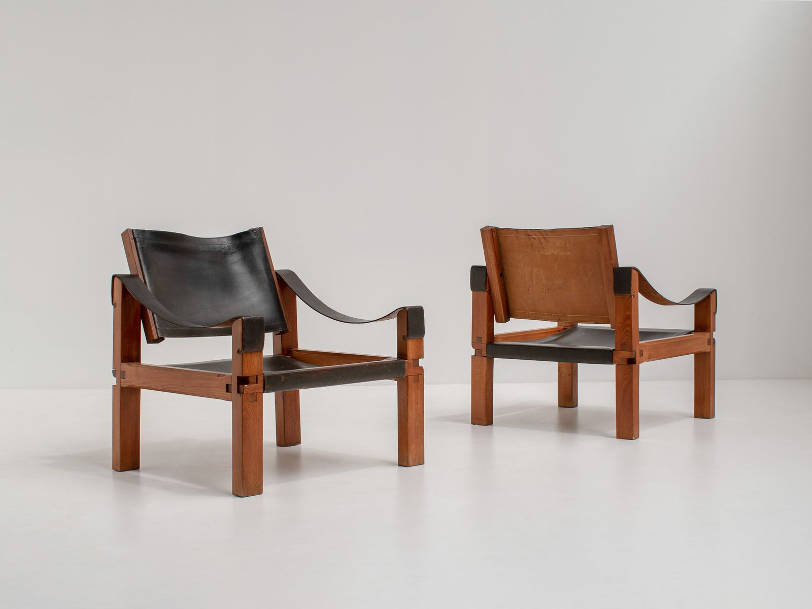 Pair Of Pierre Chapo S10 Lounge Chairs, France, 1960s photo 16460.0