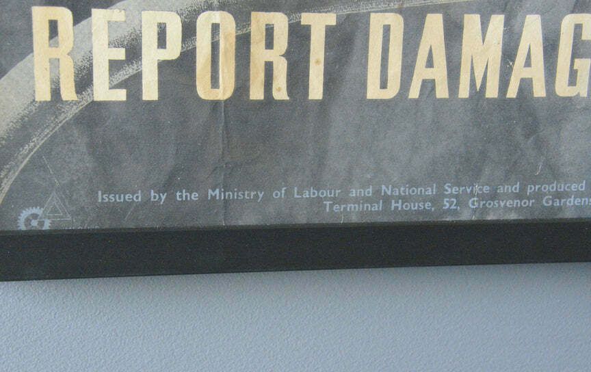 Ww2 Factory Safety Poster Circa 1940s photo Art