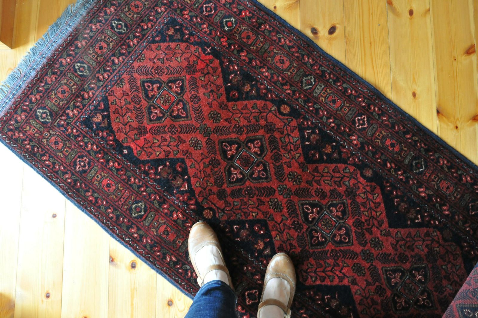 3 X 9 Runner Rug Afghan Khal Mohammadi Runner Carpet, Red Runner Long Runner Tribal Runner Cas18