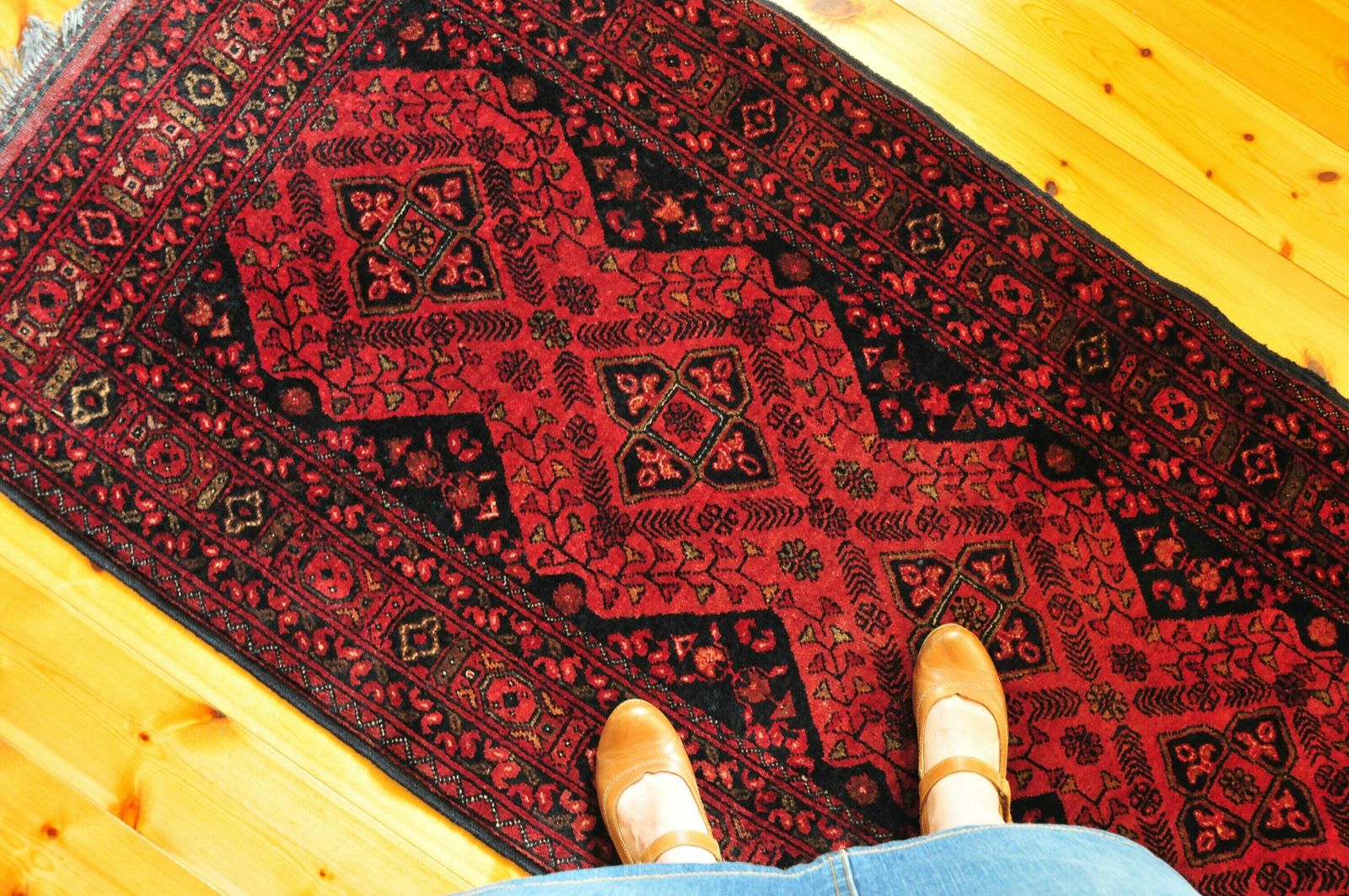 3 X 9 Runner Rug Afghan Khal Mohammadi Runner Carpet, Red Runner Long Runner Tribal Runner Cas18 photo vintage