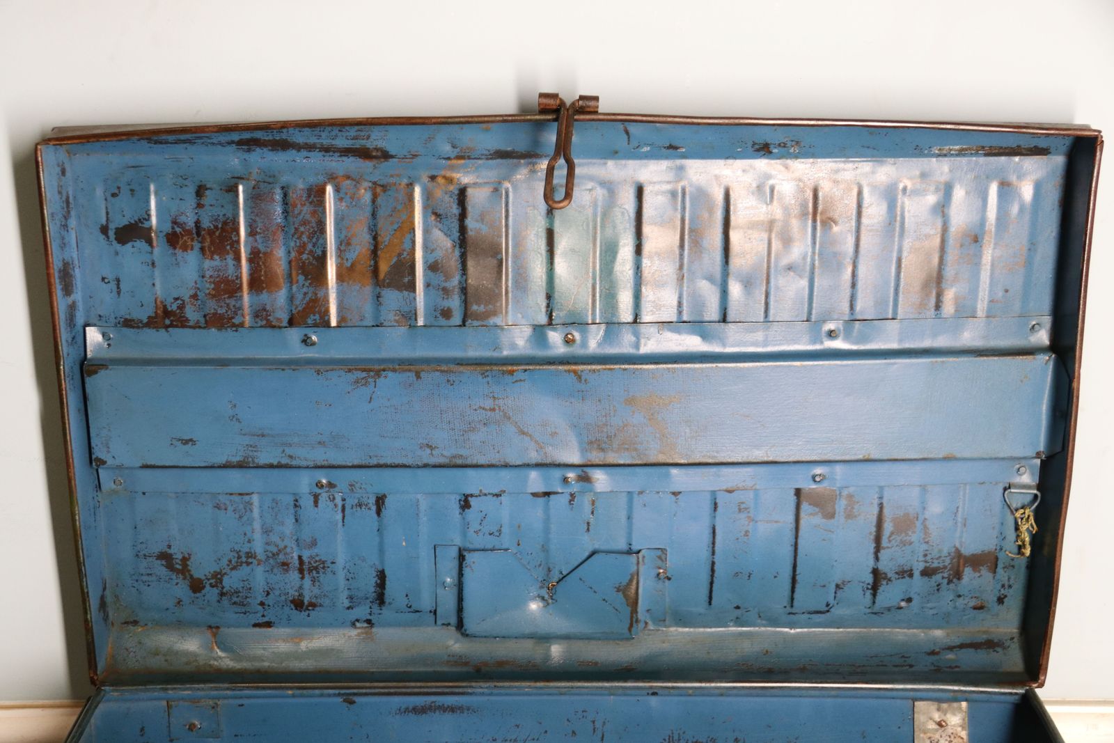 photo for sale A Vintage Metal Trunk Later Sign Written For Film Noir