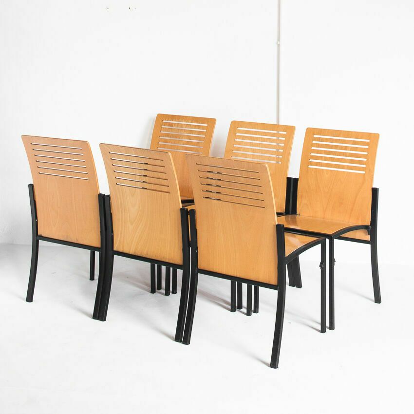 Set Of 7 Vintage Robert Chairs By Thomas Albrecht For Atoll, Germany 1980 photo furniture
