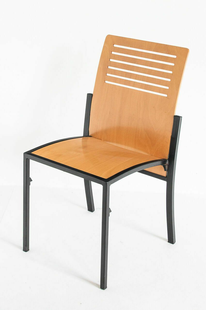 photo for sale Set Of 7 Vintage Robert Chairs By Thomas Albrecht For Atoll, Germany 1980