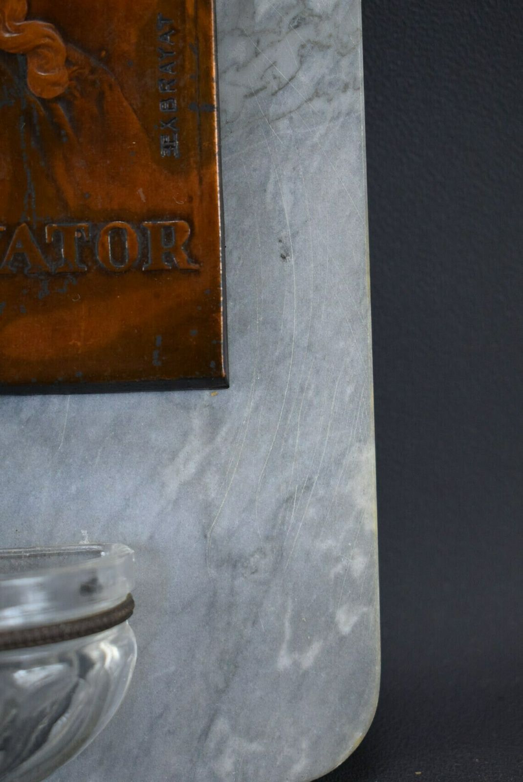 photo furniture Marble Art Deco Holy Water Font Jesus Savior Of The World By Victor Exbrayat