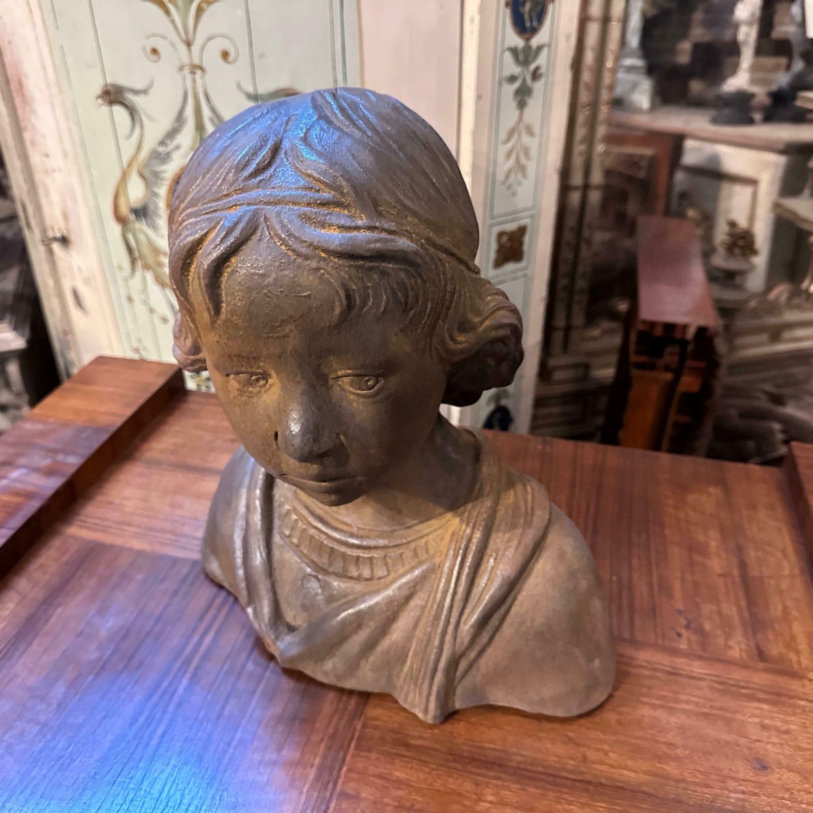 1930s Had Crafted Terracotta Sicilian Bust Of A Young Girl photo 963.0