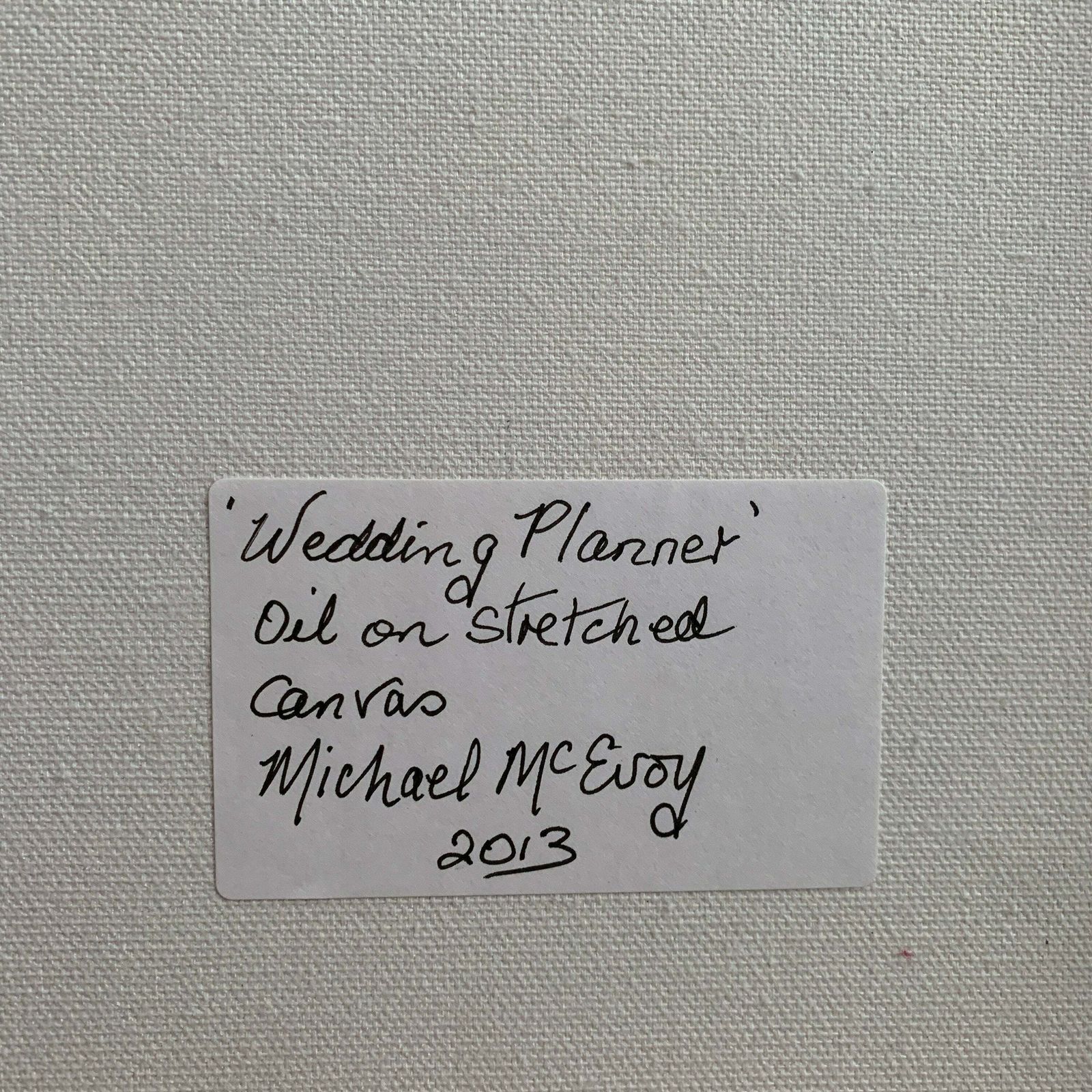 Original Michael Mcevoy Oil Painting Wedding Planner Oil On Canvas Framed photo furniture