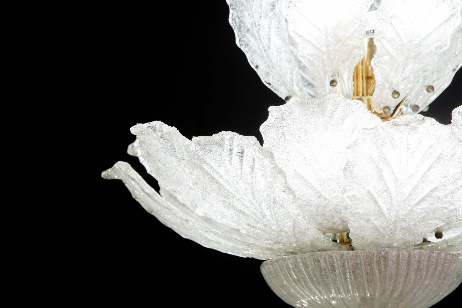 Large Midcentury Italian Murano Glass Chandelier, 1970s photo 3328.0