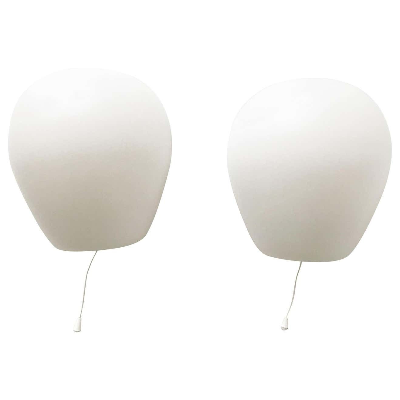 Set Of Two Midcentury Shell Wall Lamps Or Sconces By Wilhelm Wagenfeld, 1950s