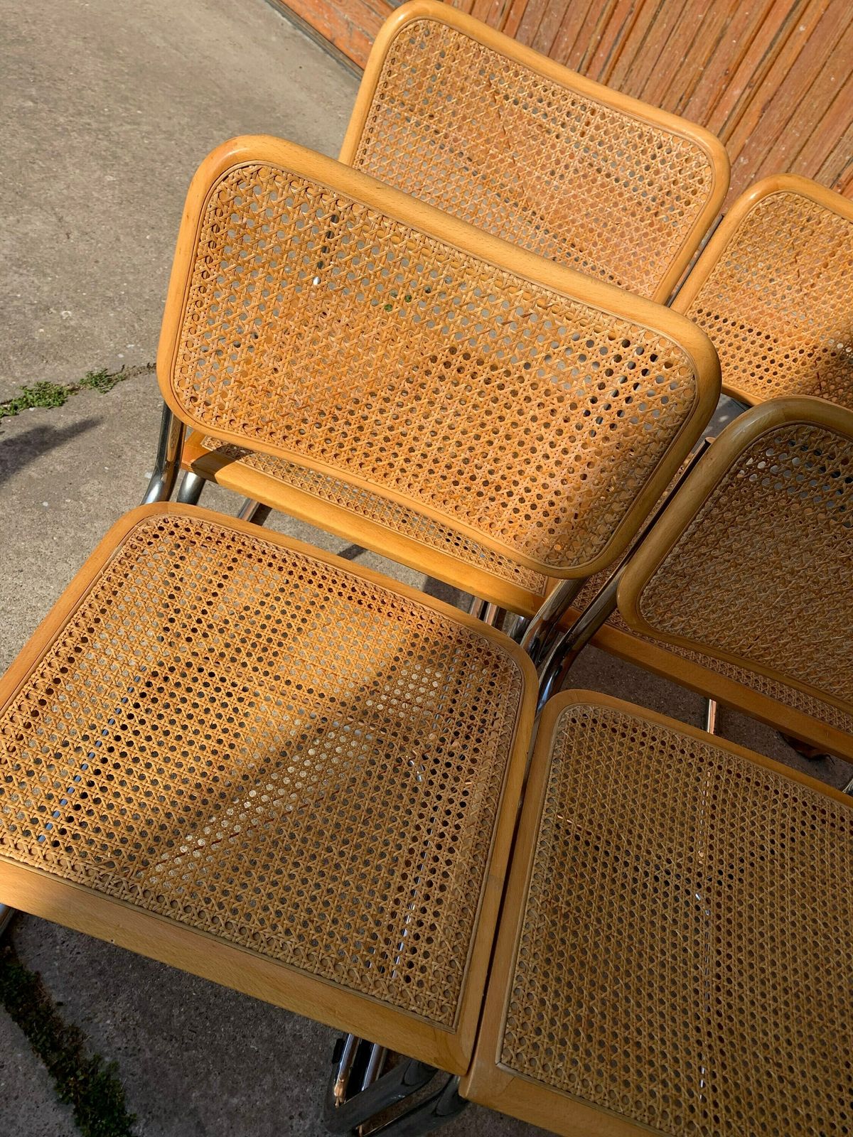 Mid Century Modern Italian Marcel Breuer B32 Cesca Chair, 70s Set Of 4 photo Furniture