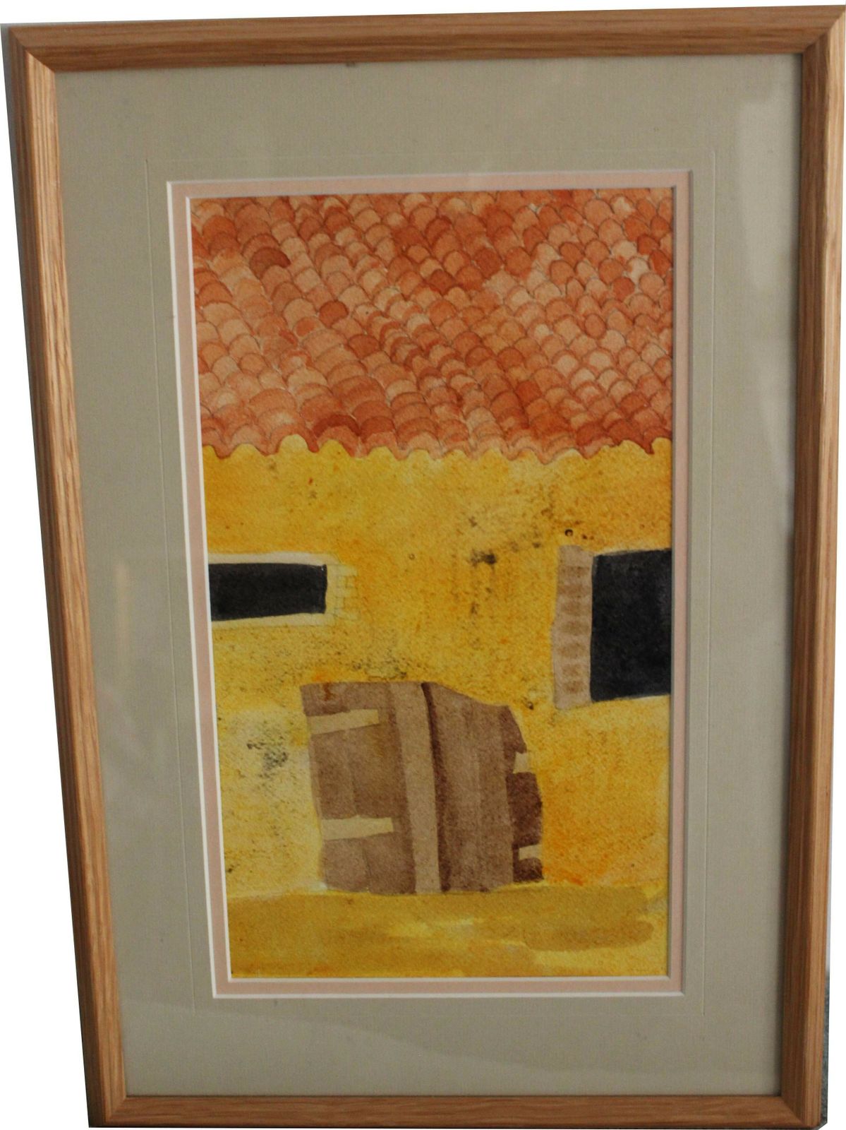 Vintage Spanish Watercolour Of A Finca photo 340.0