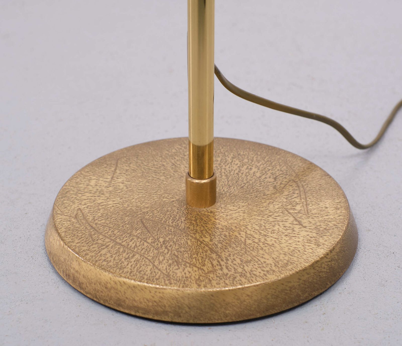 photo furniture Holtkotter Brass Swing Arm Floor Lamp, 1970s, Germany