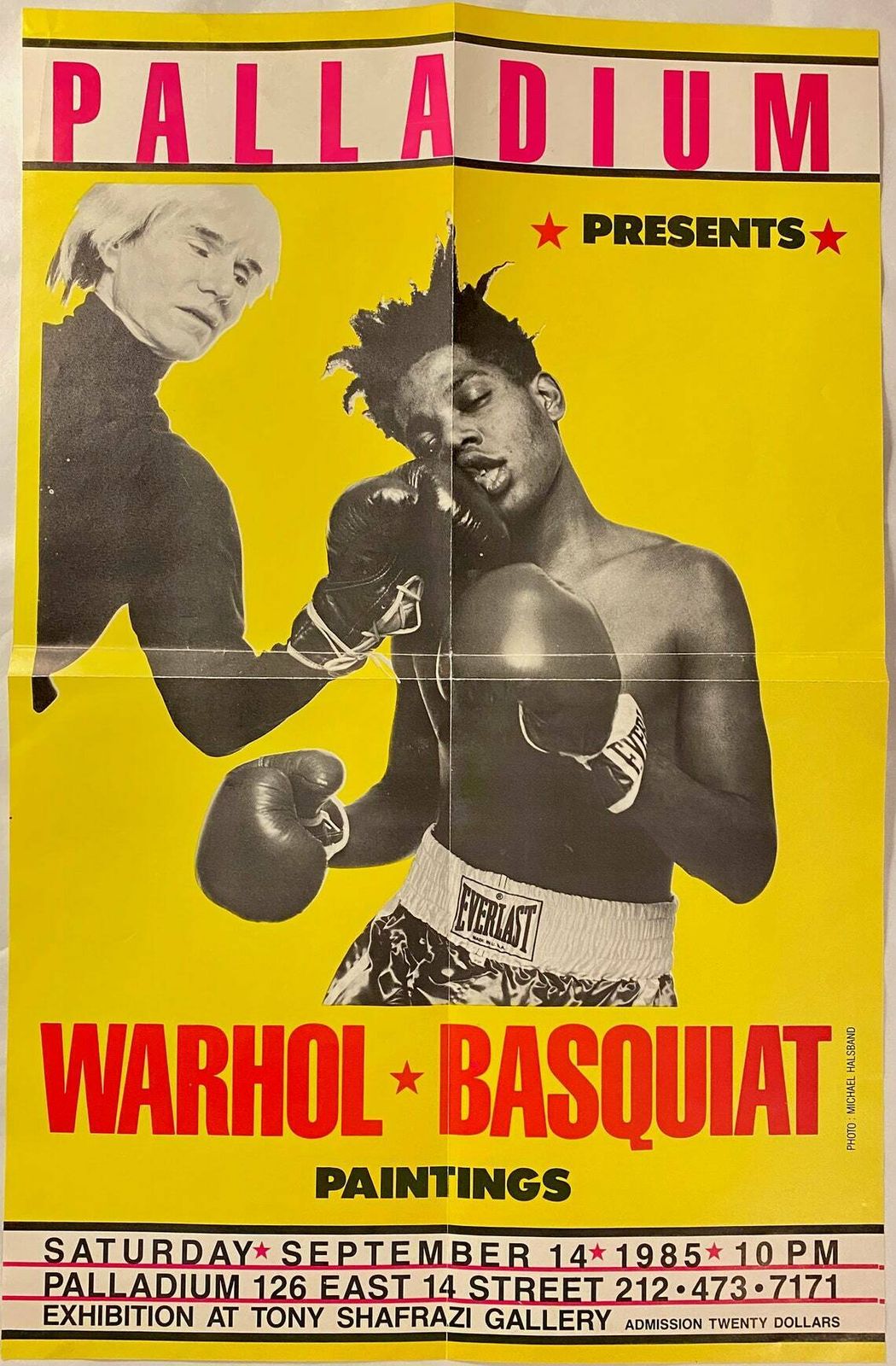 Original Vintage 1985 Warhol Basquiat Gallery Opening Invitation With Palladium Vip After Party Access photo furniture