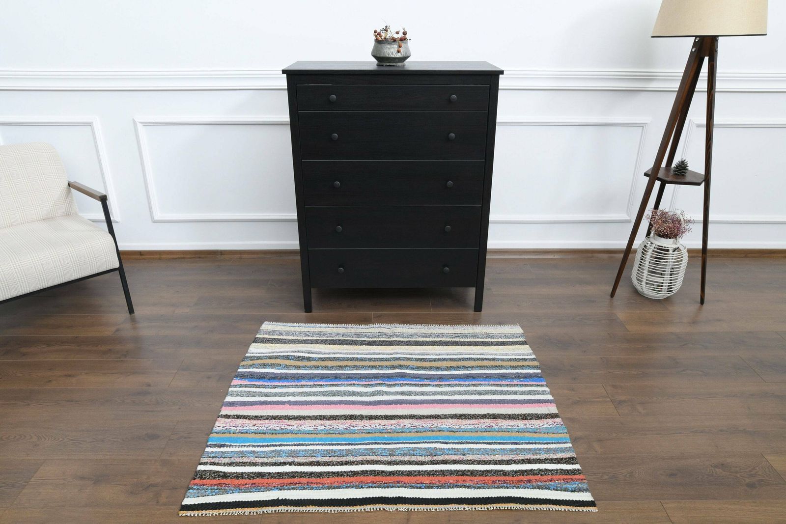 3x4 Vintage Turkish Kilim Mini Rug, Striped Carpet, Handmade Wool Flatweave Rug, Farmhouse Decor, One Of A Kind, Pastel, Door Mat, Bath Mat photo furniture
