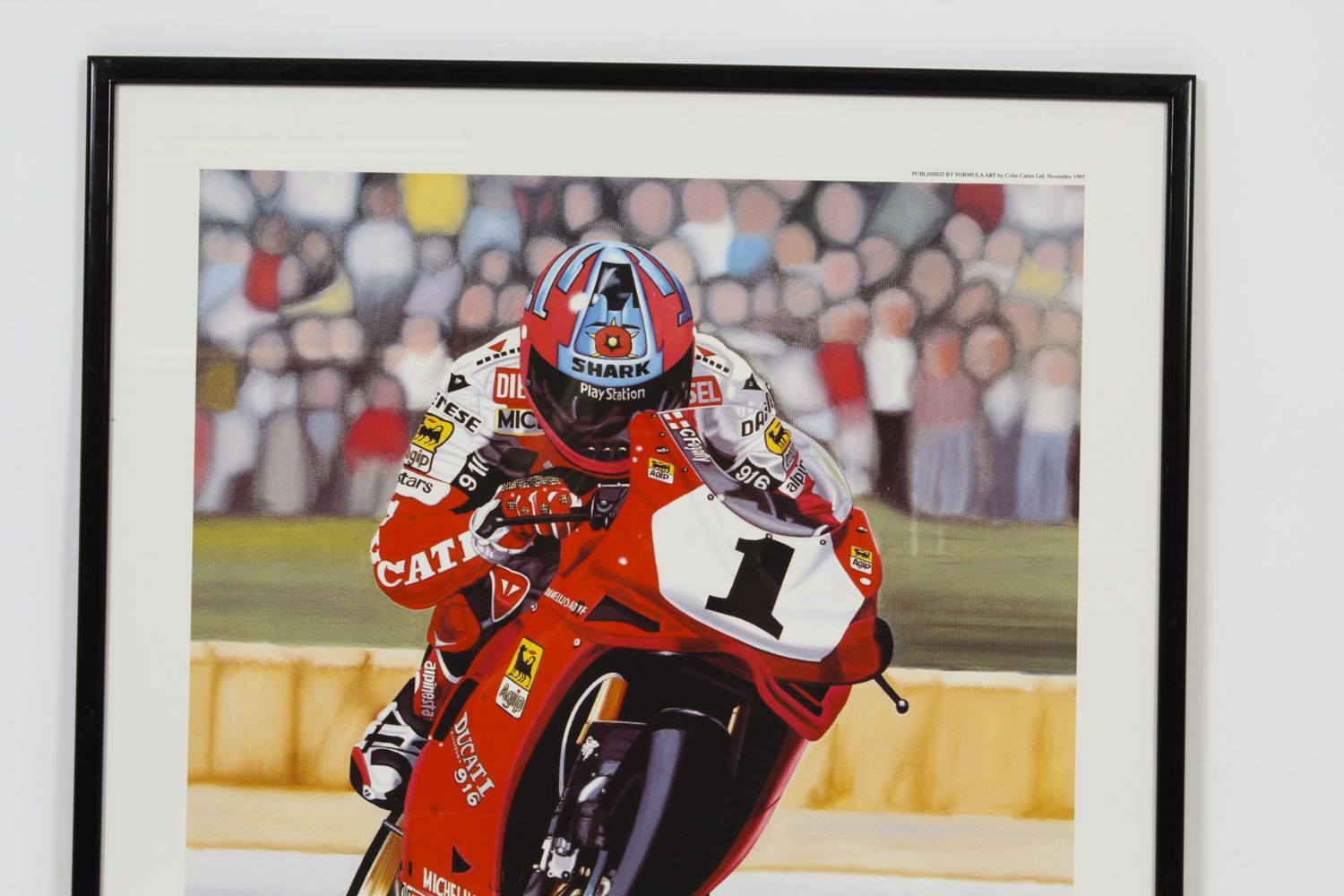 Large Printof  Alan Of Carl Fogarty On Ducati By Colin Carter 1995 photo Art