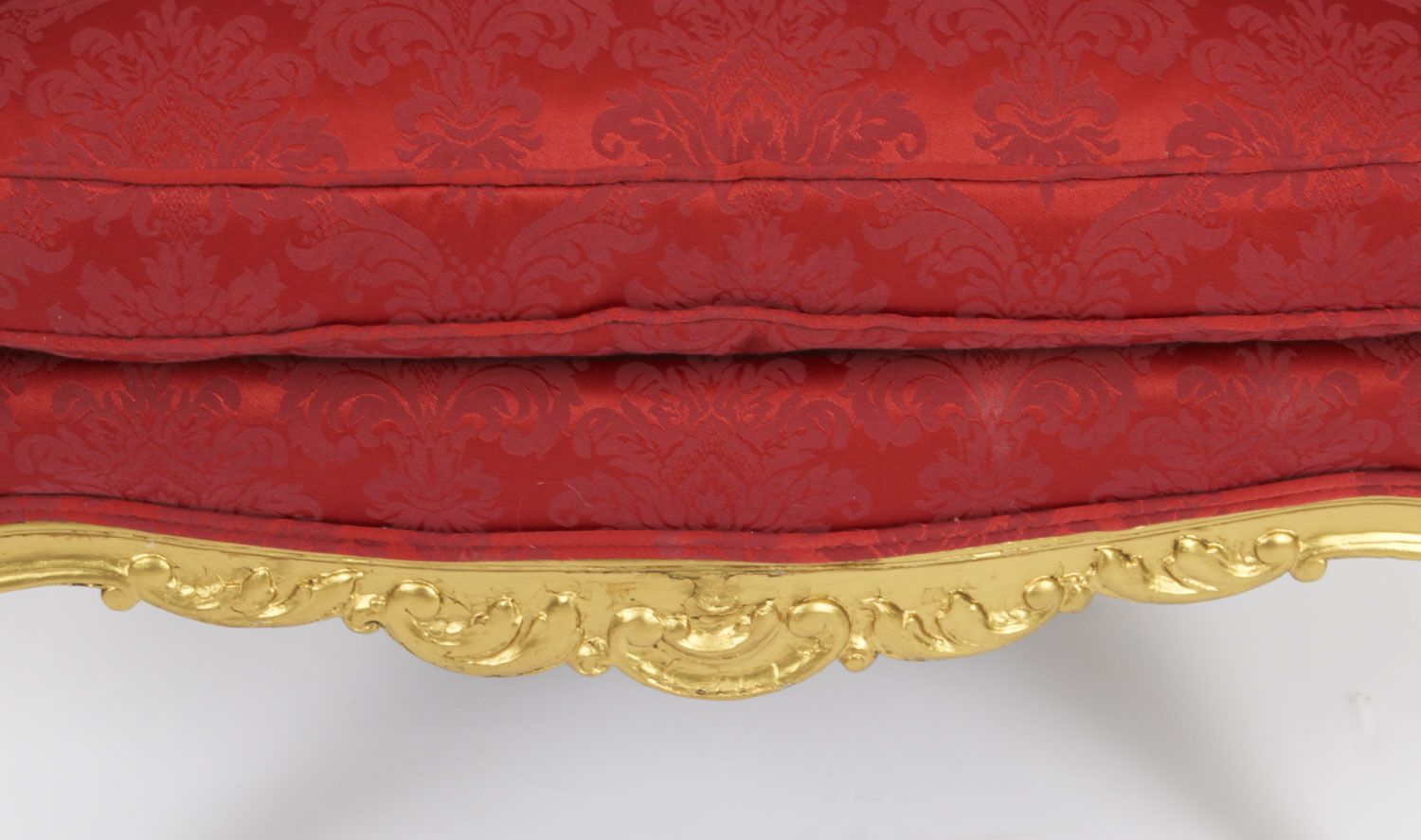 Antique Louis XV Revival Giltwood Shaped Bergere Armchair 19th C photo buy