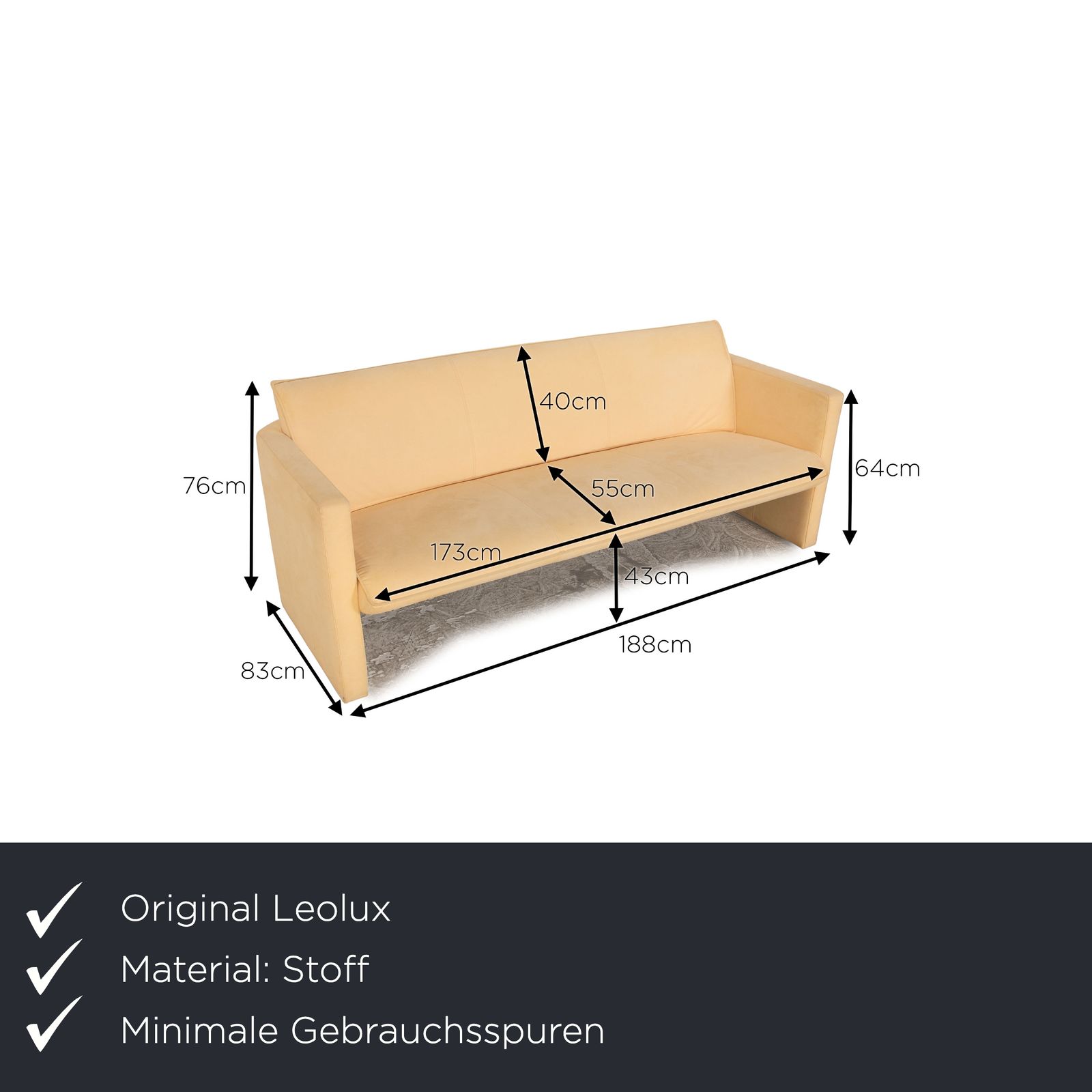 Canapé Leolux 3 places en tissu beige photo furniture