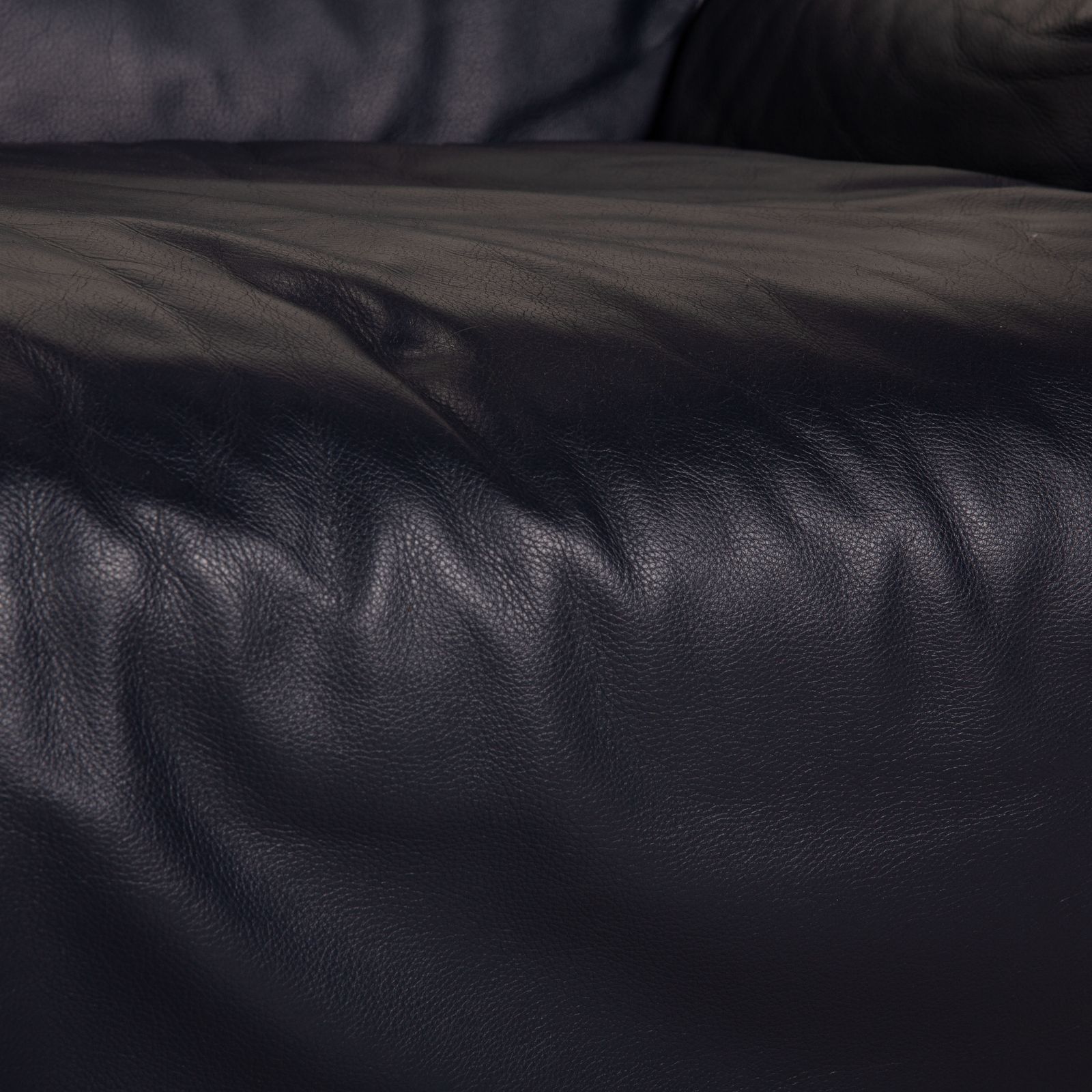 Canapé Cassina Fiandra 3 places en cuir bleu foncé photo for sale